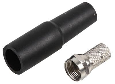 Outdoor Screw On F Plug With Weather Proof Boot - Satellite / TV Aerial