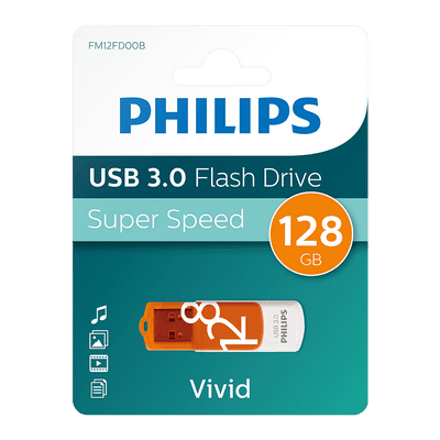 Philips 128GB USB 3.0 Flash Drive  - Vivid Edition  Orange