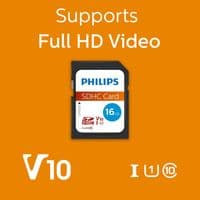 Philips 16GB SDHC UHS-I Memory Card – Class 10 Full HD (PHSD16GUHSIU1)