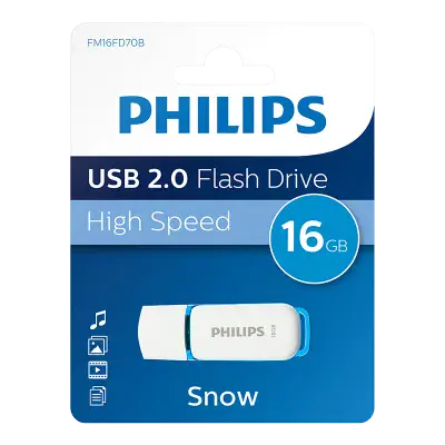 Philips 16GB USB 2.0  Flash Drive - Philips 'Snow' Edition