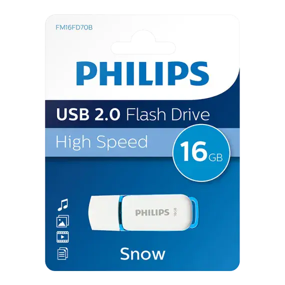 Philips 16GB USB 2.0  Flash Drive - Philips 'Snow' Edition | Cables 4 ALL