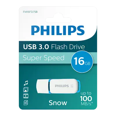 Philips 16GB USB 3.0  Flash Drive - Philips 'Snow' Edition
