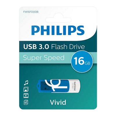 Philips 16GB USB 3.0 Flash Drive  - Vivid Edition Blue