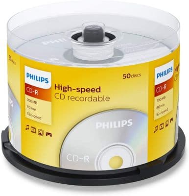 Philips 50  CD-R Recordable CD's  - Blank CD Discs