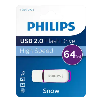 Philips 64GB USB 2.0  Flash Drive - Philips 'Snow' Edition