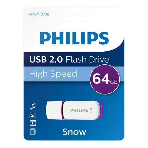 Philips Snow 64GB USB 2.0 Flash Drive - Portable Data Storage | Cables 4 ALL
