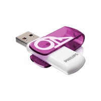 Philips 64GB USB 2.0 Flash Drive - Purple Vivid Edition  | Cables 4 ALL