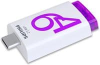 Philips 64GB USB-C Flash Drive Purple | USB 3.2 Gen 1 | Cables 4 ALL