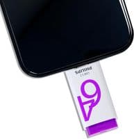Philips 64GB USB-C Flash Drive Purple | USB 3.2 Gen 1 | Cables 4 ALL