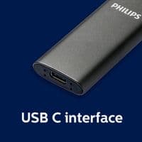 Philips External 500GB SSD Portable USB C Hard Drive | Cables 4 ALL