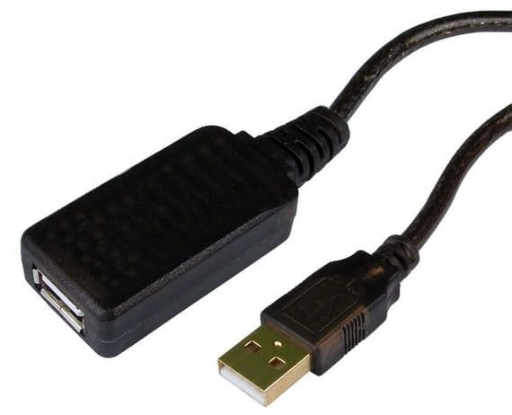 Premium 15m Active USB A-A male to female extension lead