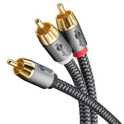 Premium 5m RCA Y Cable Subwoofer Cable