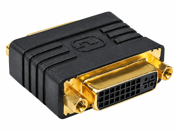 Premium DVI Cable female coupler / Gender changer - Gold Plated