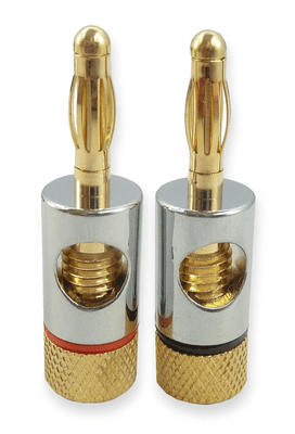 Premium Gold 4mm Banana Plugs for Speaker Connections