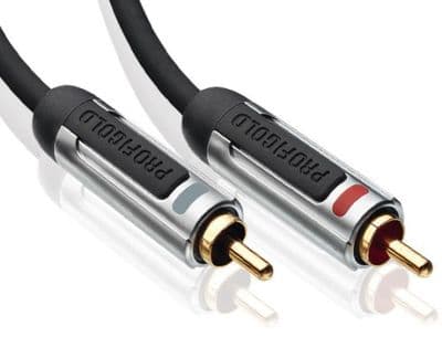 Profigold PROA4202 High Performance Stereo Interconnect - 2 x RCA  to 2 x RCA - 2 Metre