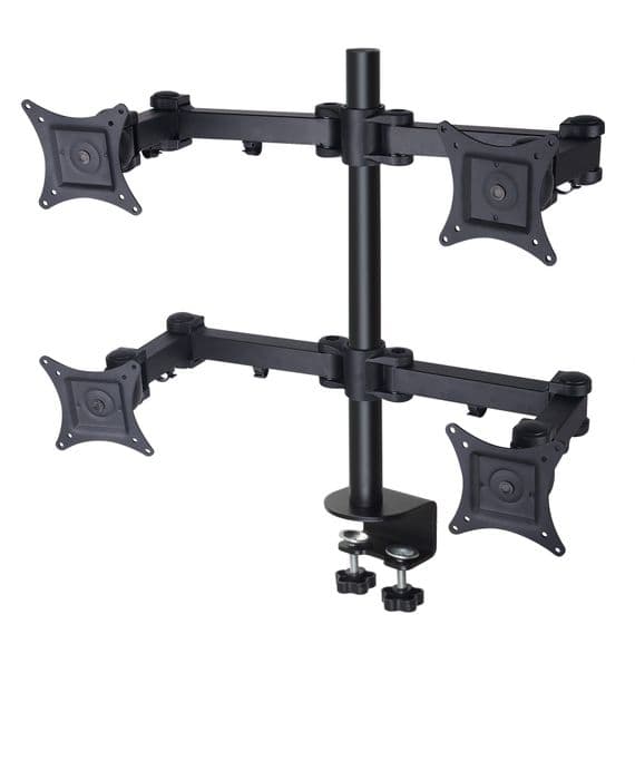 Quad Monitor Desk Stand - Monitor Arm (4 Monitors) | Cables 4 ALL