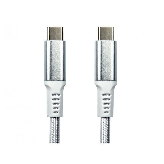 Quality 1.8m Type C  USB Cable - (White) With Braided Sleeve (USB3.1)  | Cables 4 ALL