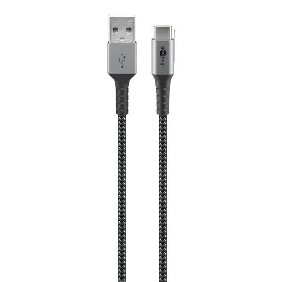 USB-C to USB-A Braided Cable 1m | 15W 3A | Metal Plugs