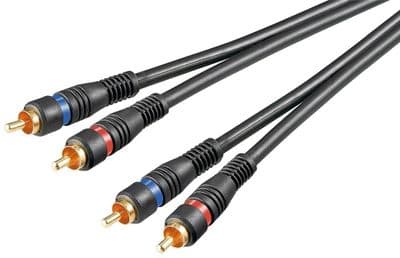 Quality  2m RCA Cable - Twin 2m Phono Audio Lead