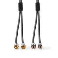 Quality 2m RCA Extension Cable - Male to Female (Braided Cable) | Cables 4 ALL