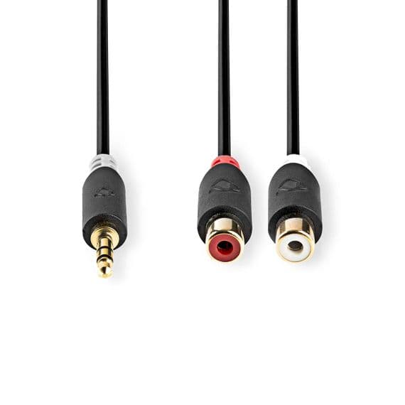 Quality 3.5mm Jack Female to Twin RCA Male Adapter | Cables 4 ALL