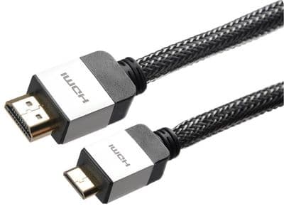 Quality Braided 7.5m Mini HDMI to HDMI Cable - Type A to C