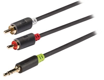 Quality Jack to RCA Leads with Screening and 24k Gold Plugs