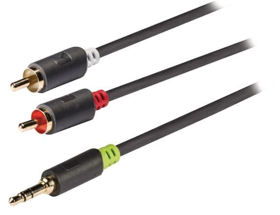 Quality 3.5mm Jack to RCA Leads with Screening and 24k Gold Plugs | Cables4all