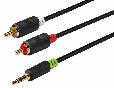 Quality Jack to RCA Leads with Screening and 24k Gold Plugs