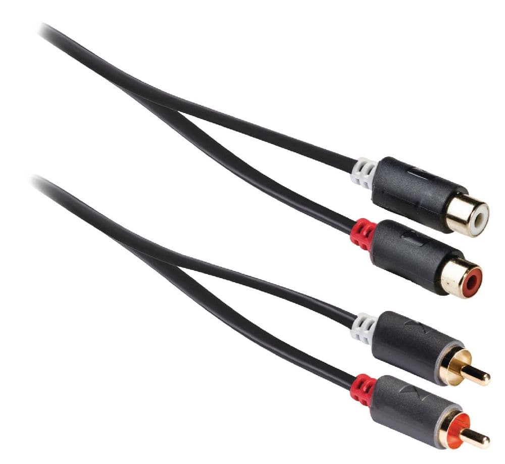 Profgold 3m OFC Twin Y Phono Cable Lead Stereo Audio 1 X RCA To 2 X