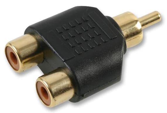 RCA 2 - 1 Adaptor - Phono RCA converter | Cables4all