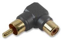 RCA 90 Degree Male to Female Coupler / Adapter