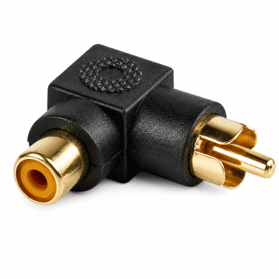 RCA 90 Degree Male to Female Coupler / Adapter