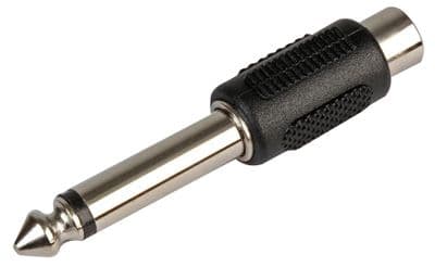 RCA Phono Female to 6.35mm Male Adaptor / Converter