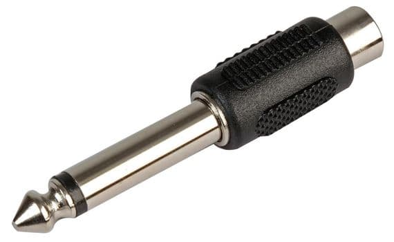 RCA Phono Female to 6.35mm Male Adaptor / Converter