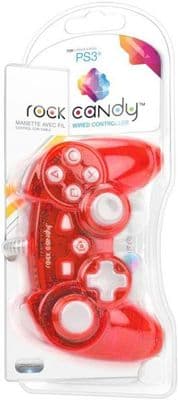 Rock Candy RED Wired PS3 Controller - Neon RED