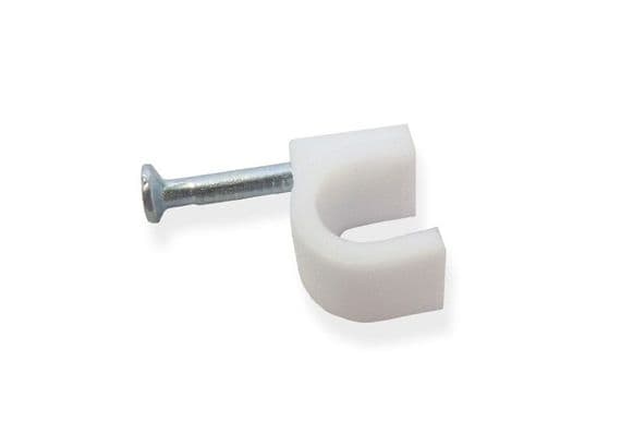 6mm Round Cable Clips - 100 Pack | Cables4all