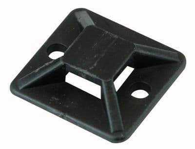 Self Adhesive Cable Tie Mount / Bases (28 x 28 x 5mm)
