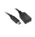 Short 0.15m USB C to USB A Female Socket Adaptor Lead - USB 3.0
