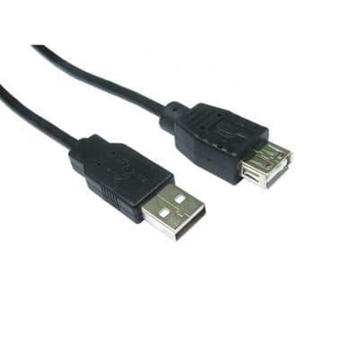 Short 12cm USB 2.0 A to A Extension Cable - 0.12 Metre