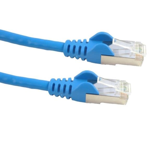 Short 25cm CAT6 Blue FTP Pure Copper Network Cable - 0.25m | Patch Lead | Cables4all