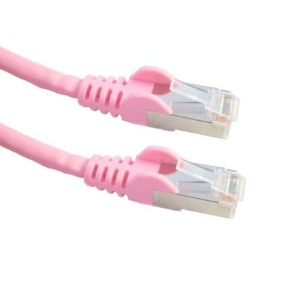 Short Ethernet Cable - 25cm CAT6 Pink FTP Pure Copper Network Cable
