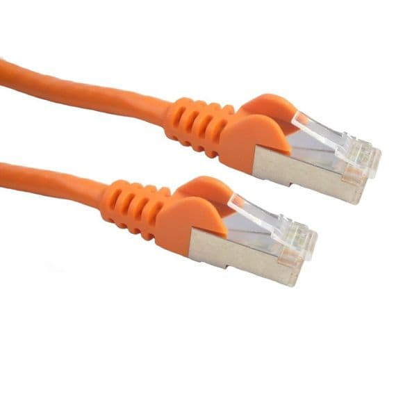 Short Ethernet Cable - 50cm CAT6 Orange FTP Pure Copper Network Cable | Orange Patch Cable | Cables4all
