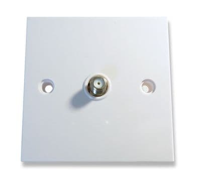 Single F Type Socket  Wall Plate - F Wall Outlet
