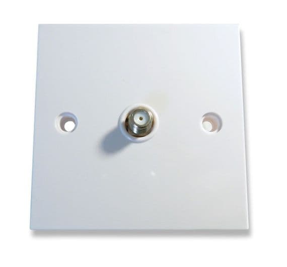 Single F Type Socket  Wall Plate - F Wall Outlet | Cables 4 ALL