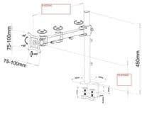 Single Monitor Desk Stand - Monitor Arm | Cables 4 ALL