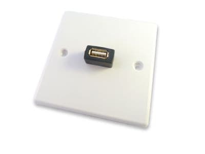 Single USB Wall Plate - Plug and Play