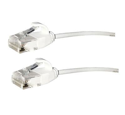 Slim Network Cable -  CAT6 S/FTP (Screened) Thinner 4.5mm Cable - White