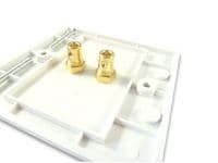 Banana Plug Wall Plate - Audio Wall Plate with 2x banana Plugs No Soldering | Cables4all
