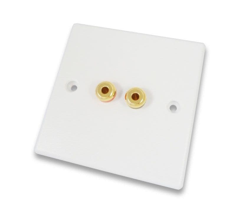 Banana Plug Wall Plate Audio Wall Plate with 2x banana Plugs No